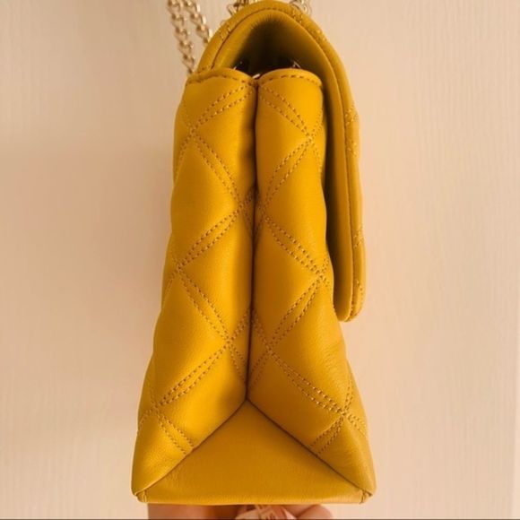 Kate Spade Mustard Yellow Quilted Natalia Chain Bag - Picture 5 of 15